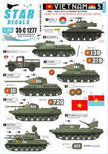 現用 ベトナム戦争 ベトナム＃5 NVA(北ベトナム正規軍)の戦車と装甲車 (デカール)