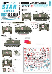 Israeli AFVs #13 M113 Ambulance Markings. (Decal)