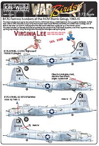 WW.II アメリカ軍 B-17G フライングフォートレス デカールセット 3 (デカール)