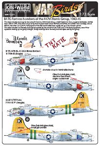 WW.II アメリカ軍 B-17G フライングフォートレス デカールセット 5 (デカール)