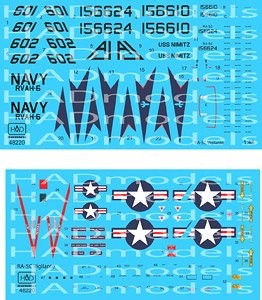 RA-5C Vigilante USS NIMITZ decal sheet (Decal)