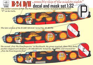 B-24D/H `Pete the P.O.M.inspector` decal & mask (Decal)