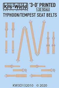 3D WWII Typhoon/Tempest Seat Belt Decals (Decal)