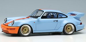 Porsche 911 (964) カレラ RSR 3.8 1993 BBS wheel ガルフブルー・オレンジストライプ (ミニカー)