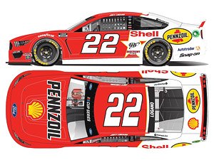 `Joey Logano` 2020 Shell/Pennzoil Ford Mustang NASCAR 2020 Throwback (Color Chrome Series) (Diecast Car)