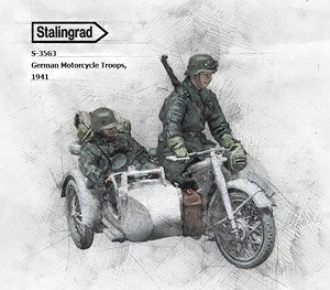 German Motorcycle Troops, 1941 (Set of 2) (Plastic model)