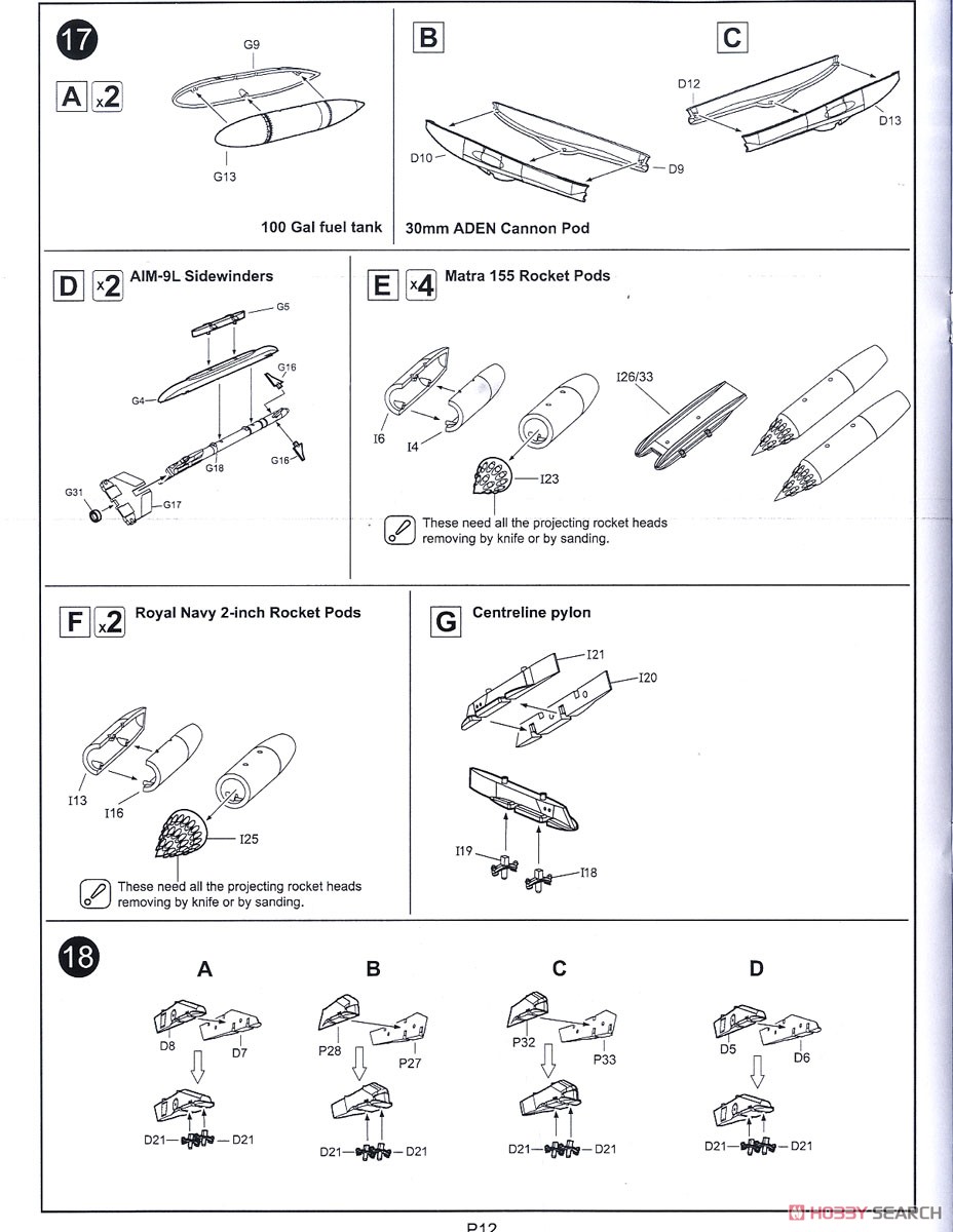 Harrier GR1/GR3 (Plastic model) Assembly guide9