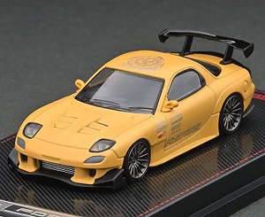 Mazda RX-7 (FD3S) RE Amemiya Matte Yellow (Diecast Car)