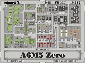Zoom Etched Parts for A6M5c Zero (for Hasegawa) (Plastic model)