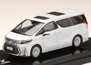 LEXUS LM 350 7座 / 黒内装 (右ハンドル) ホワイトパールクリスタルシャイン (070) (ミニカー)