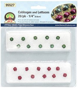 95527 (HO) Cabbages & Lettuces HO Scale (1/4``) (20 Pieces) (Model Train)