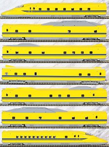 (HO) JR-West Type 923-3000 Shinkansen High-Speed Test Trains `Doctor Yellow` Unit #T5 Seven Car Set Plastic Product (7-Car Set) (Pre-Colored Completed) (Model Train)