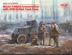 Model T RNAS Armoured Car with WWI British Tank Crew (Plastic model)