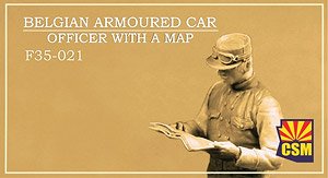 Belgian Armoured Car Officer with a Map (Plastic model)