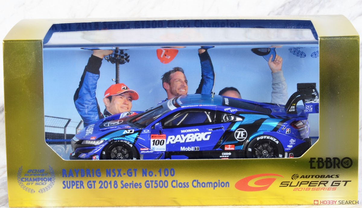 RAYBRIG NSX-GT SUPER GT GT500 2018 Champion Car No.100 (ミニカー) パッケージ1