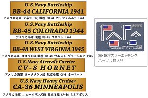 U.S.Navy Ship Name Plate Set 1 (Plastic model)
