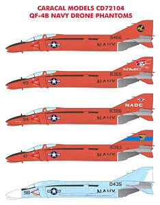 アメリカ海軍 QF-4B ドローンファントム デカール (デカール)