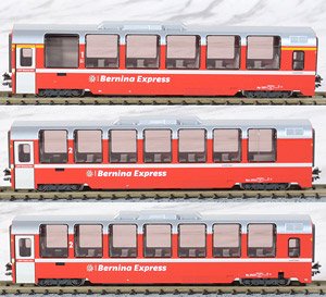 Rhatische Bahn `Bernina Express` (with New Logo) Standard Three Car Set (Basic 3-Car Set) (Model Train)