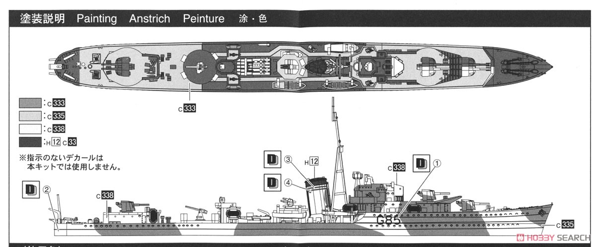 英国海軍 駆逐艦 ジュピター (プラモデル) 塗装2