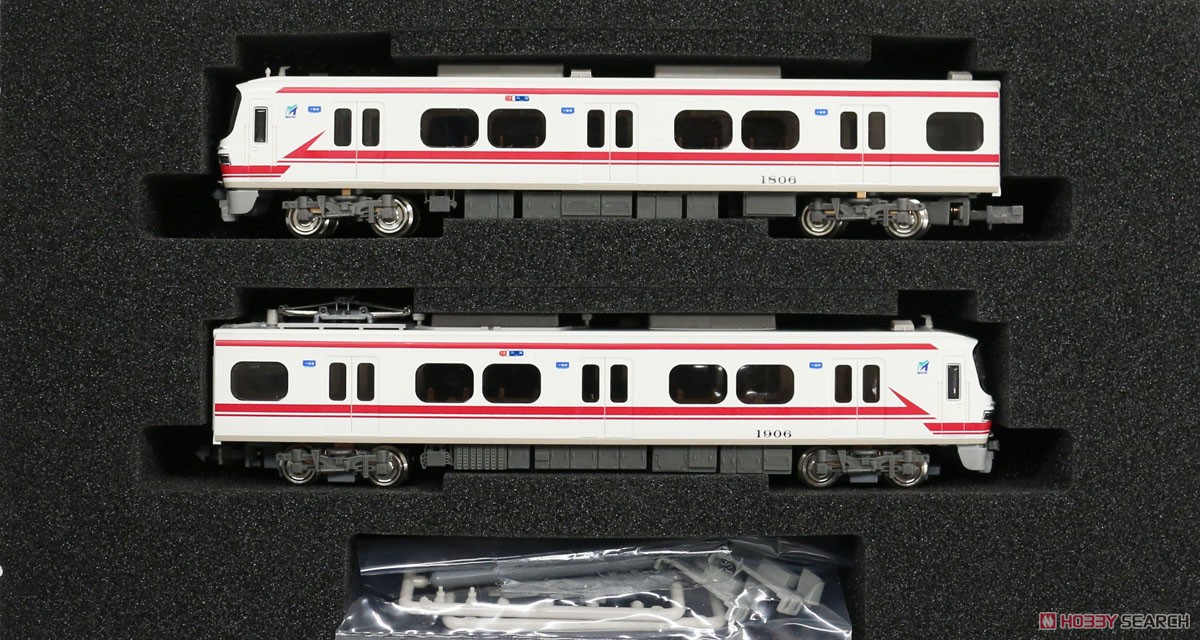 Meitetsu Series 1800 (Old Color) Additional Two Car Formation Set (without Motor) (Add-on 2-Car Set) (Pre-colored Completed) (Model Train) 商品画像9