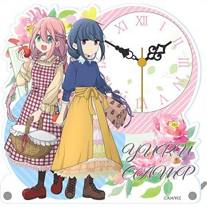 Yurucamp Forest Girl Acrylic Table Clock (Anime Toy)