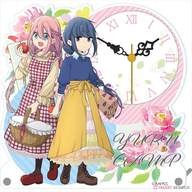 Yurucamp Forest Girl Acrylic Table Clock (Anime Toy) Item picture1