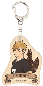 Haikyu!! Wooden Key Ring Atsumu Miya (Anime Toy)
