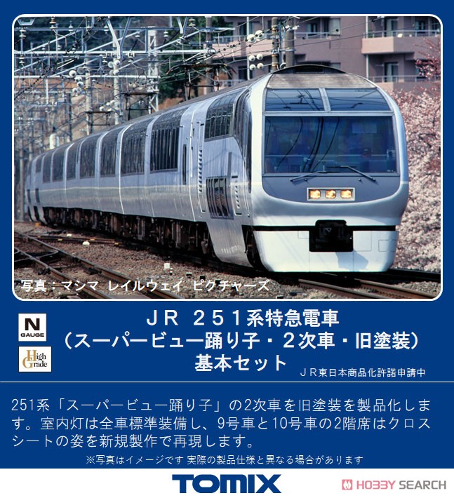 JR 251系 特急電車 (スーパービュー踊り子・2次車・旧塗装) 基本セット (基本・6両セット) (鉄道模型) その他の画像1
