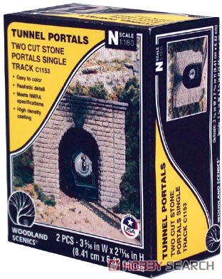 C1153 (N) 単線石積トンネルポータル (鉄道模型) パッケージ1