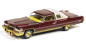 Custom Lowriders 1976 Cadillac Coupe Deville (Brown) (Diecast Car)