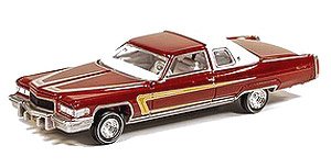 カスタム・ローライダーズ 1976 キャデラック クーペ デビル (バーガンディ) (ミニカー)