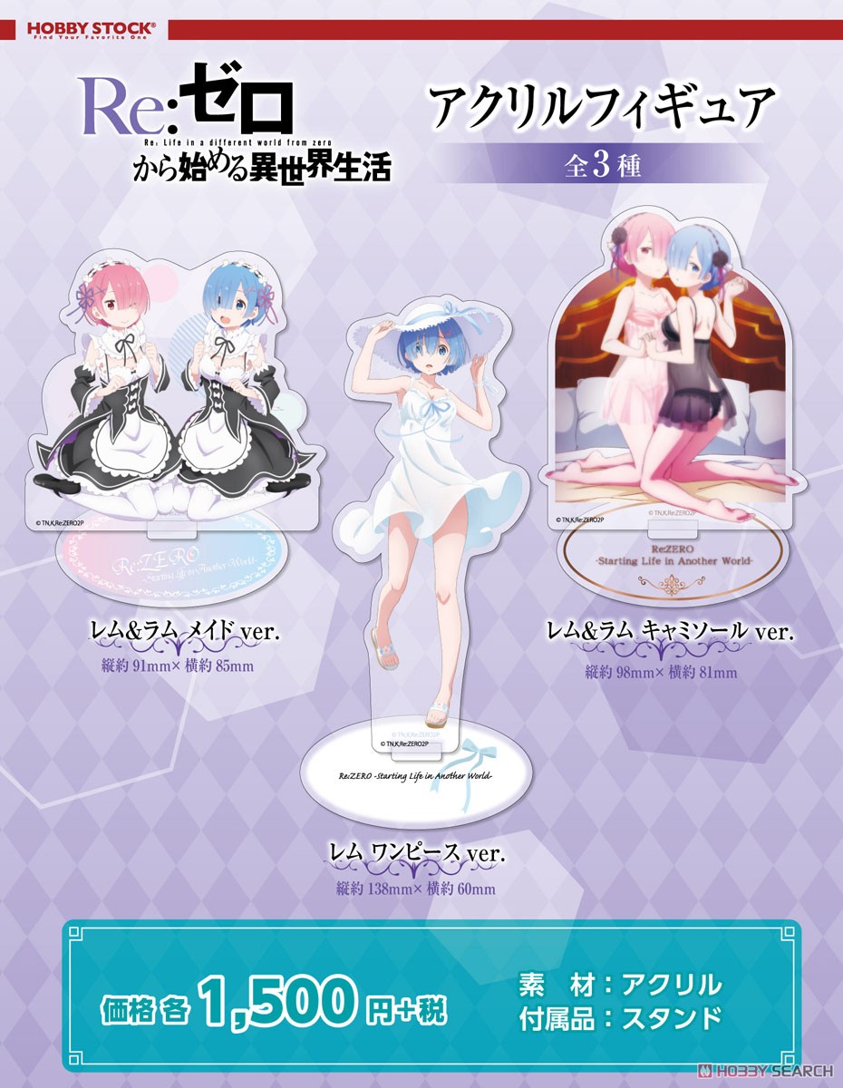 Re:Zero -Starting Life in Another World- Acrylic Figure Rem & Ram Maid Ver. (Anime Toy) Other picture2