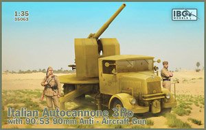 Italian Autocannone Lancia 3Ro with 90/53 Anti Aircraft Gun (Plastic model)