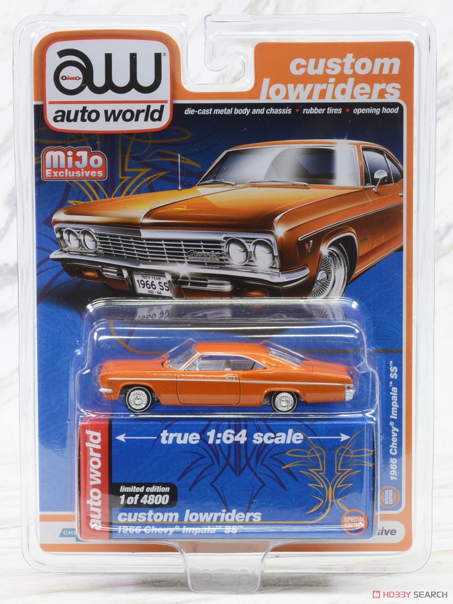 1966 Chevy Impala SS Lowrider Metallic Orange (Diecast Car) Package1