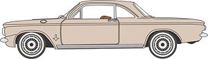 (HO) Chevrolet Corvair Coupe 1963 (Saddle Tan Beige) (Model Train)