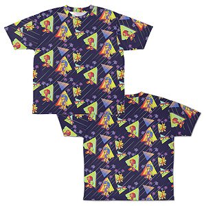 Sonic the Hedgehog Repeating Pattern Double Sided Full Graphic T-Shirt M (Anime Toy)