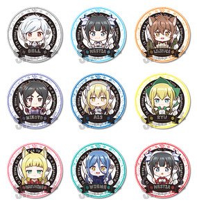 Trading Can Badge Acrylic Key Ring Is It Wrong to Try to Pick Up Girls in a Dungeon? III Gochi-chara (Set of 9) (Anime Toy)