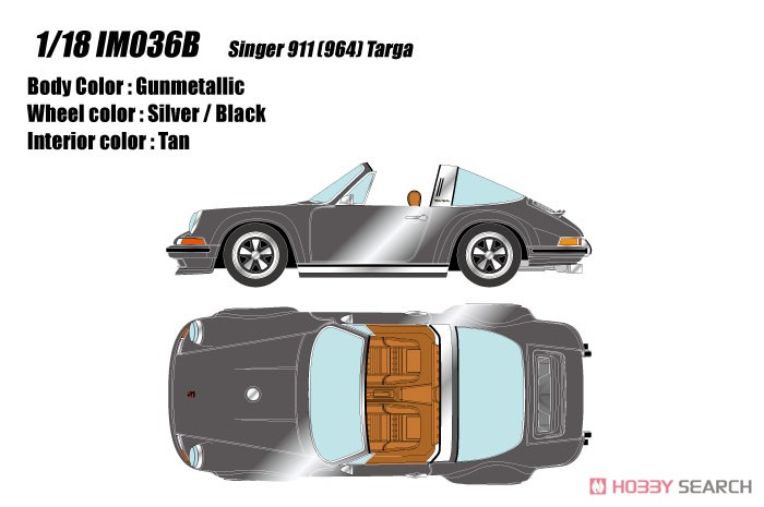 Singer 911 (964) Targa ガンメタリック (ミニカー) その他の画像1