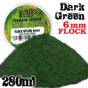 Static Grass Flock 6mm - Dark Green - 280ml (Plastic model)