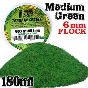 Static Grass Flock 6mm - Medium Green - 180ml (Plastic model)