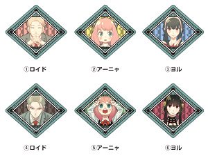 Spy x Family Glitter Acrylic Badge Collection [Vol.1] (Set of 6) (Anime Toy)