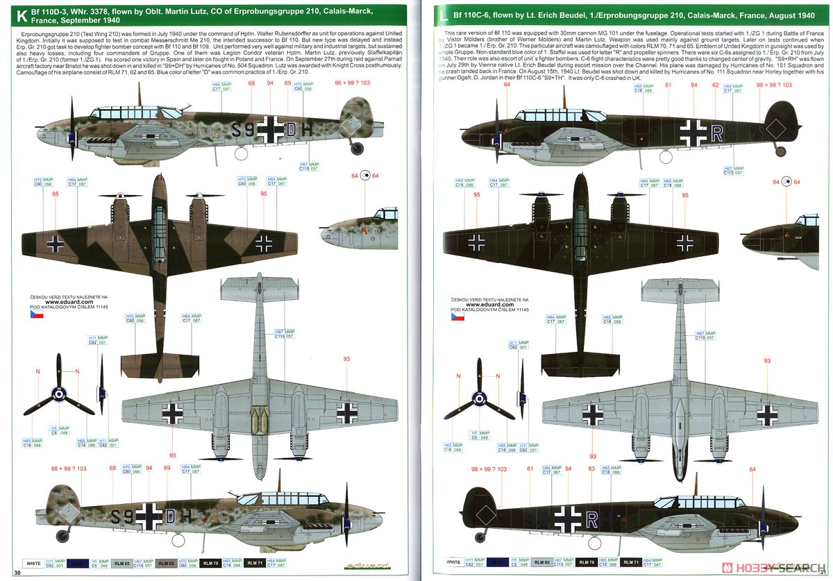 「鷹の日」 Bf110C/D リミテッドエディション (プラモデル) 塗装19