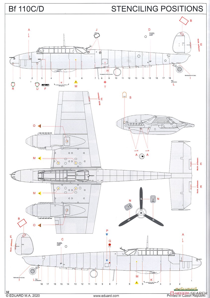 「鷹の日」 Bf110C/D リミテッドエディション (プラモデル) 塗装20