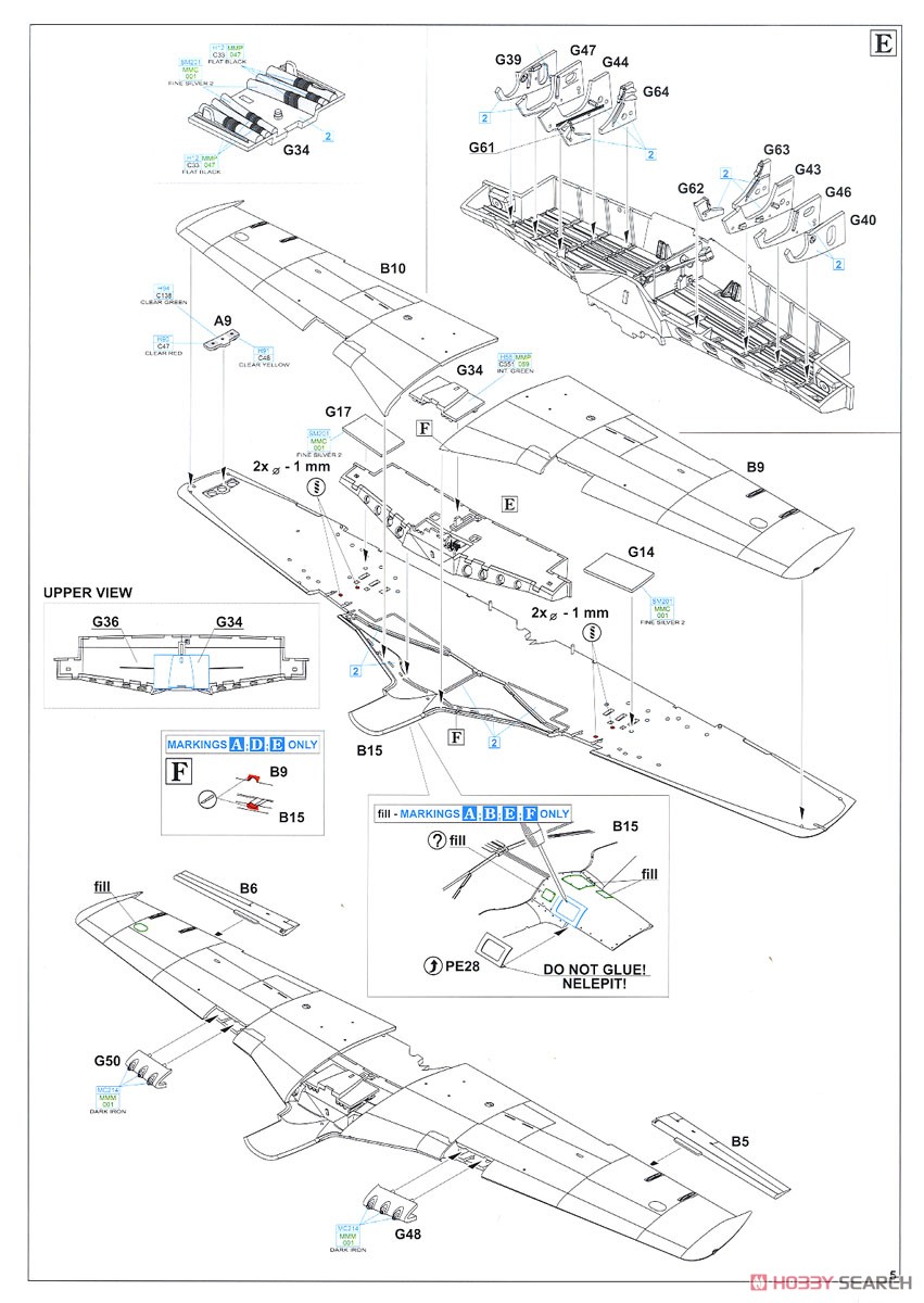 F-6D/K プロフィパック (プラモデル) 設計図3