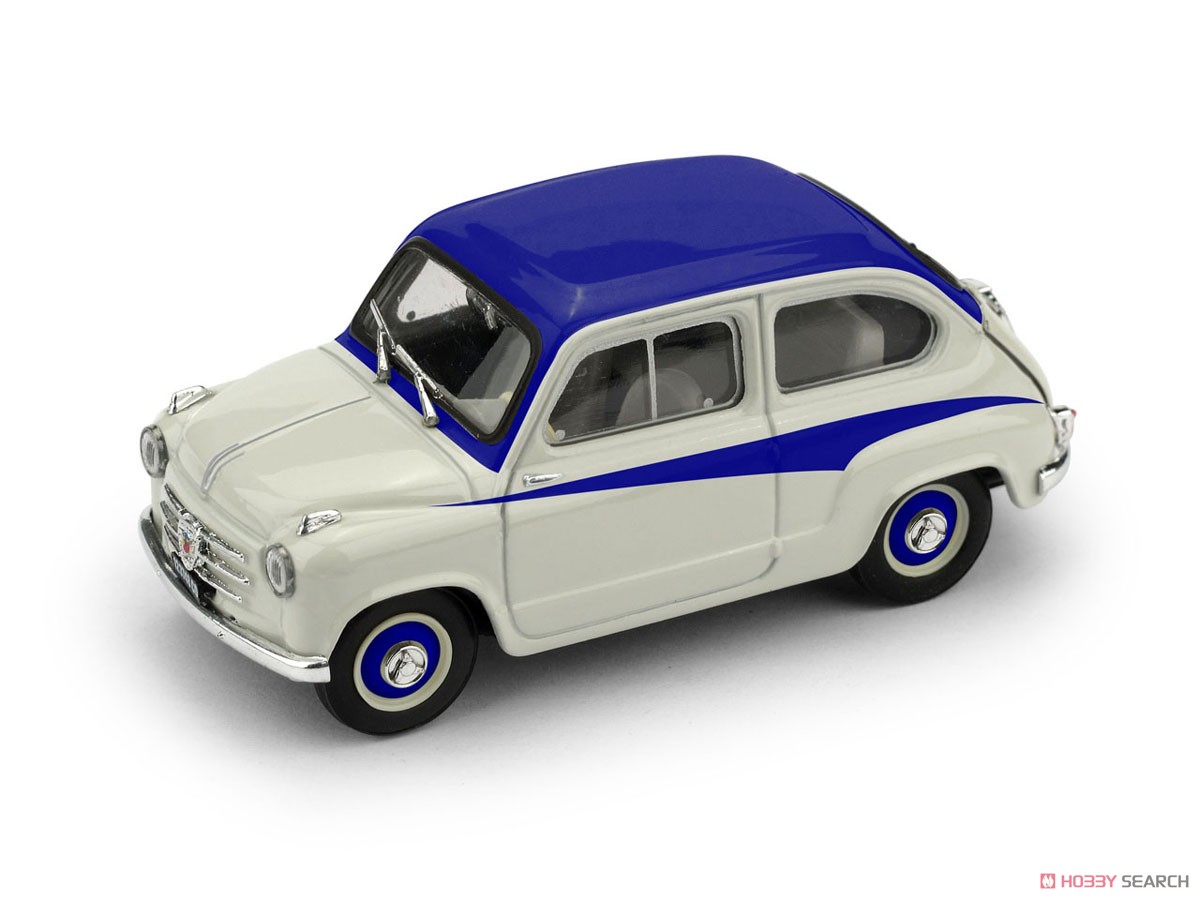 Fiat 600 Derivazione Abarth 750 1956 Gray / Blue (Diecast Car) Item picture1