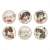 Inuyasha Chara Badge Collection Hanaawase (Set of 6) (Anime Toy) Item picture1