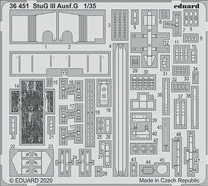Photo-Etched Parts for StuG III Ausf.G (for Takom) (Plastic model)