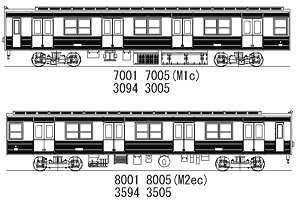 16番(HO) 大阪市交通局 30系 キット Aセット 初期先頭車2両 (2両・組み立てキット) (鉄道模型)