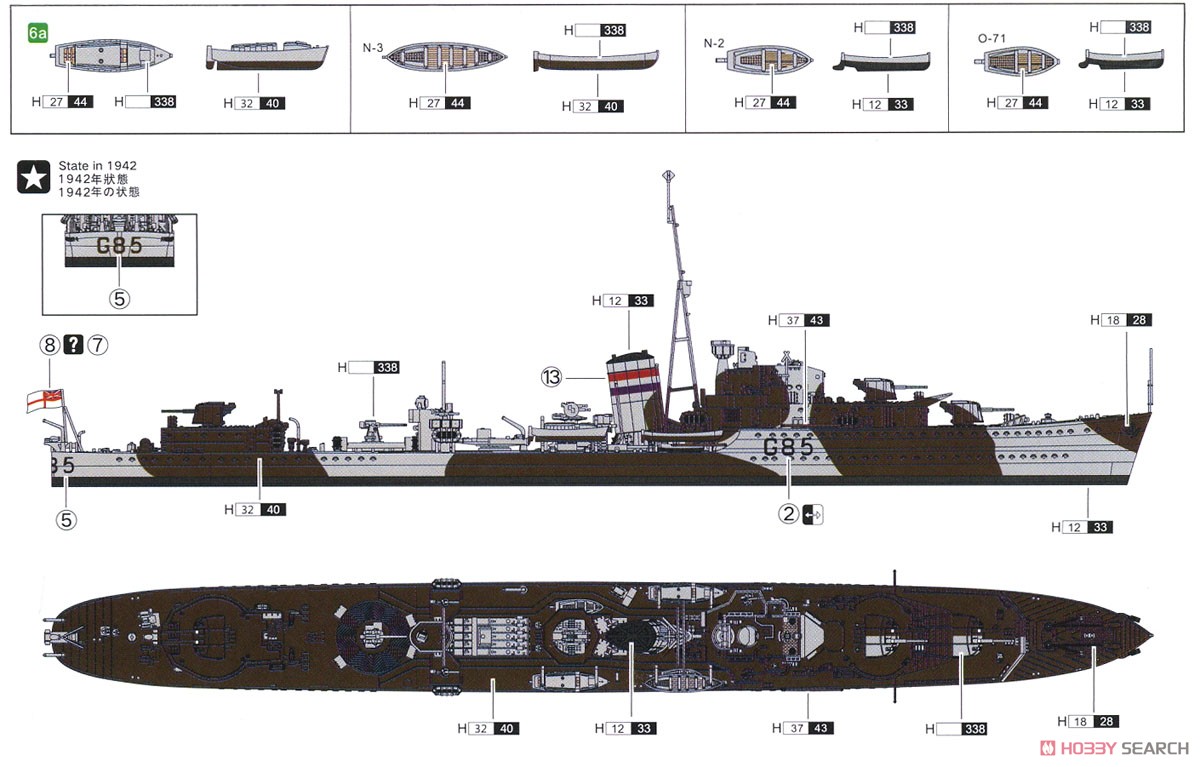 イギリス海軍 駆逐艦 ジュピター (プラモデル) 塗装2