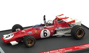 フェラーリ 312B 1971年 南アフリカGP 優勝 #6 Mario Andretti ドライバーフィギュア付 (ミニカー)
